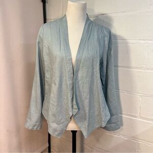 Soft Surroundings Grove Linen Jacket, Gray Mist, M, NWT